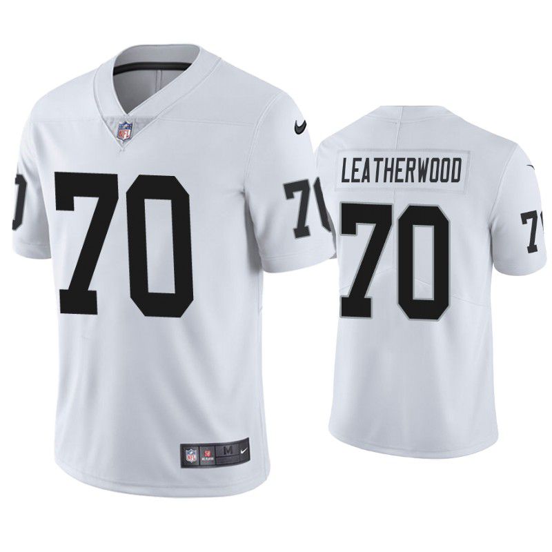 Men Oakland Raiders 70 Alex Leatherwood Nike White Limited NFL Jersey